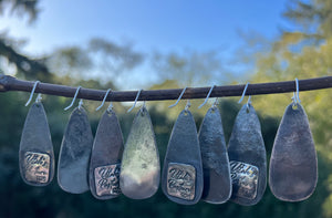 Sterling silver earrings with agates