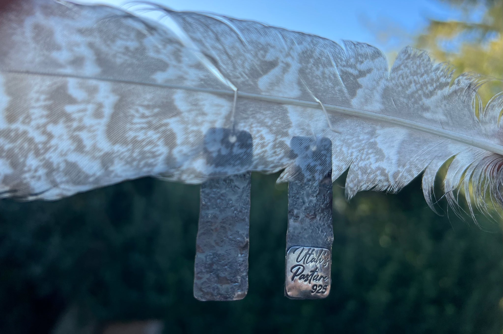 Sterling silver agate earrings