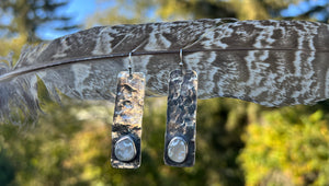 Sterling silver agate earrings