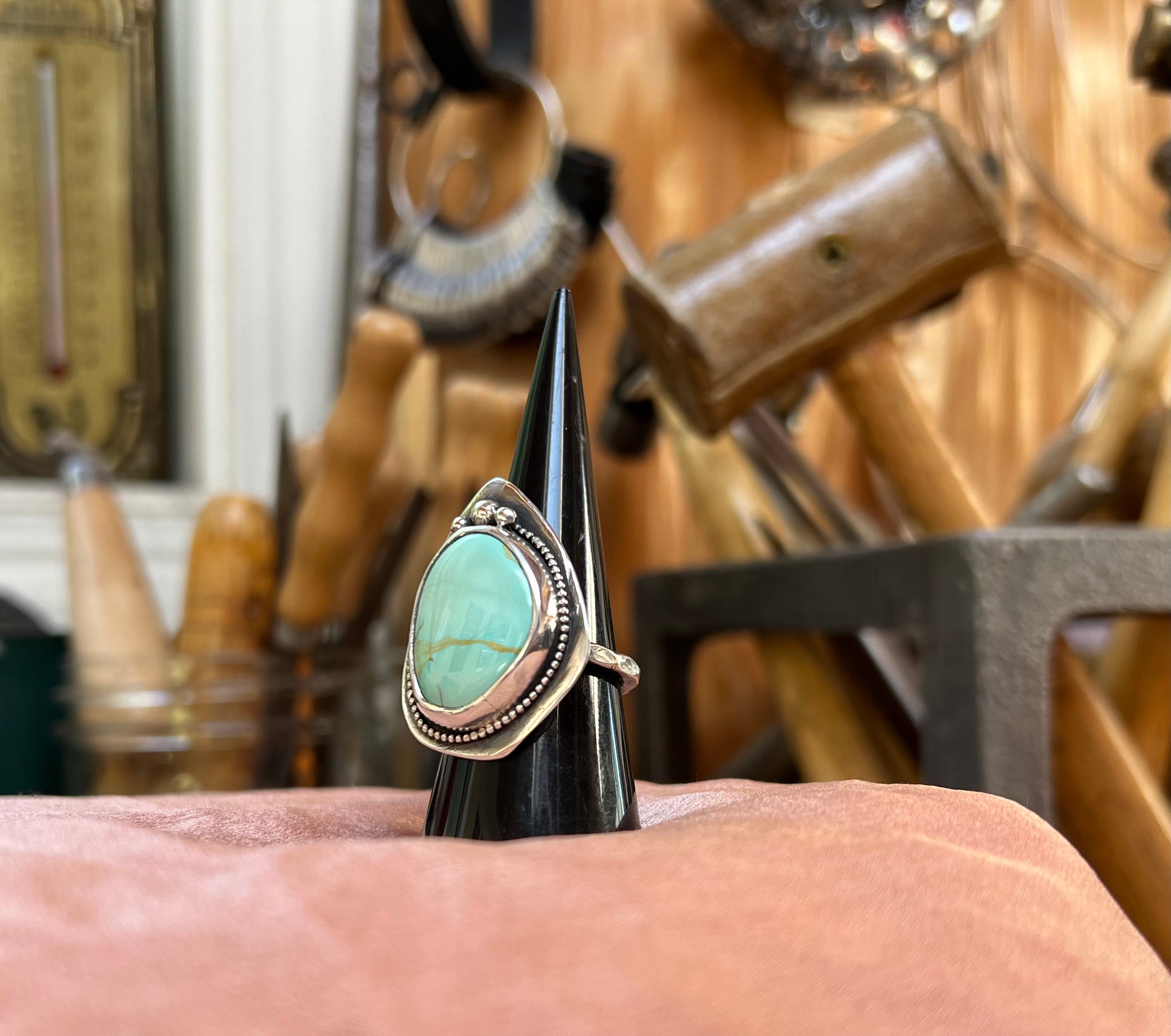 Old stock turquoise sterling silver ring