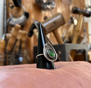 Sterling silver and sea glass ring