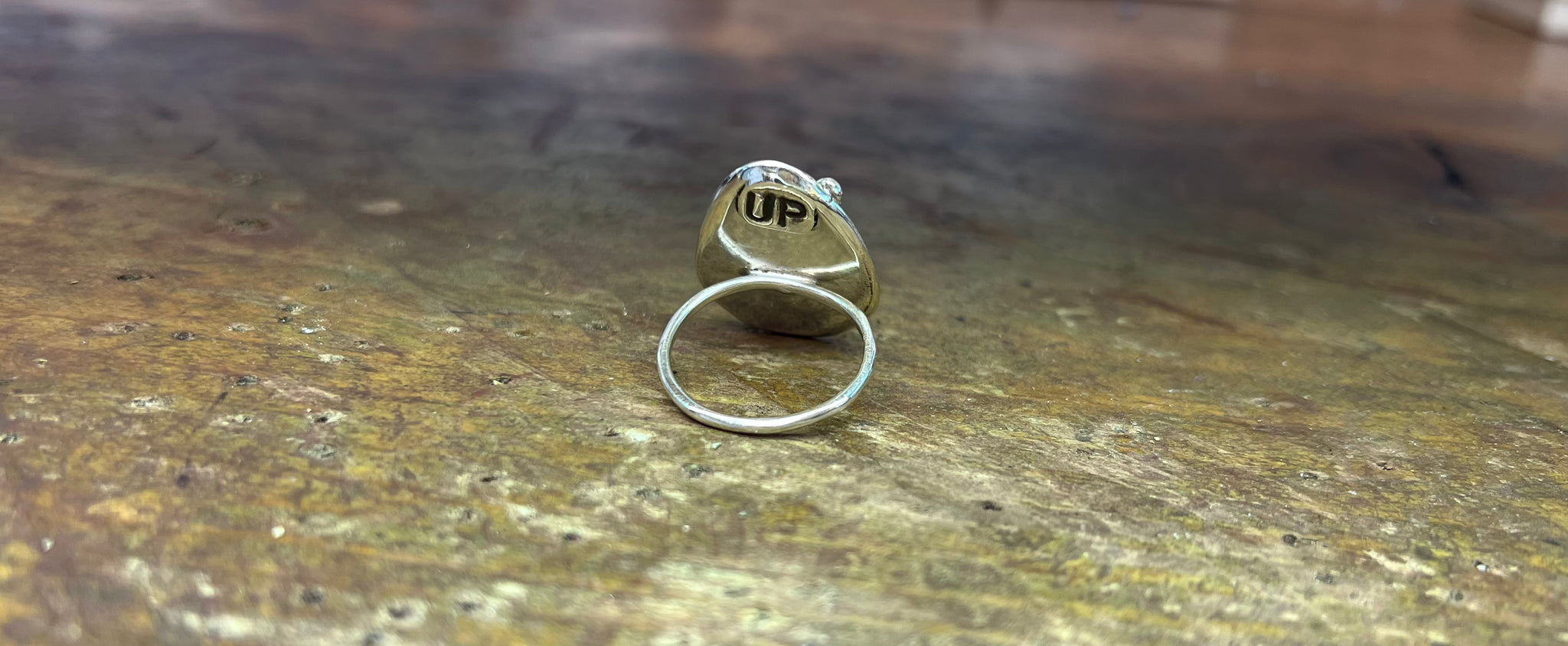 Sterling silver and sea glass ring
