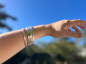 Thick sterling silver bangles