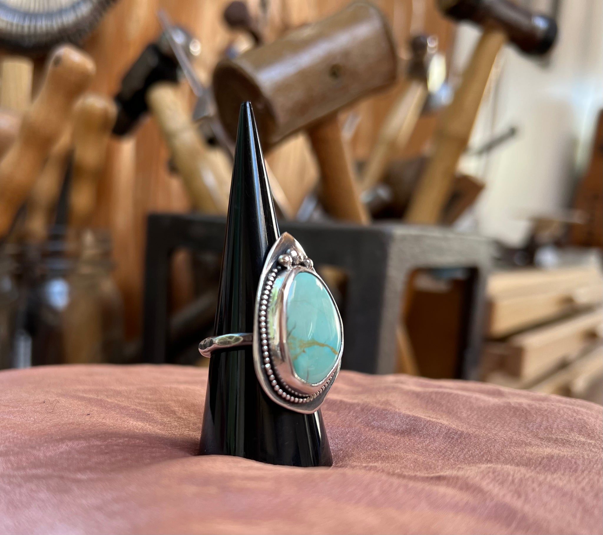 Old stock turquoise sterling silver ring