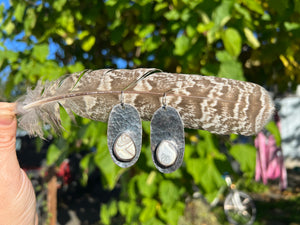 Hammered Sterling silver earrings with agates